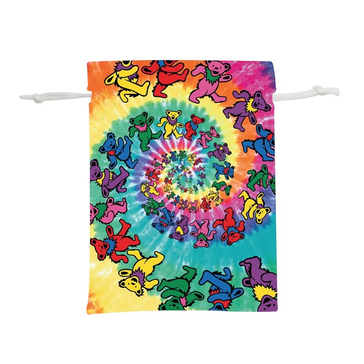 Tie Dye Grateful Dead Bears Lightweight Drawstring Pouch (M)