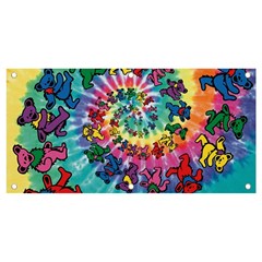 Tie Dye Grateful Dead Bears Banner And Sign 4  X 2 