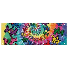 Tie Dye Grateful Dead Bears Banner And Sign 9  X 3 