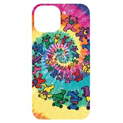 Tie Dye Grateful Dead Bears Iphone 14 Black Uv Print Case by Perong