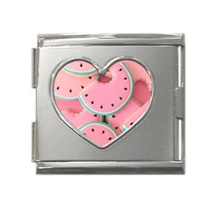 Aesthetic Cute Kawaii Watermelon Mega Link Heart Italian Charm (18mm)