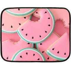 Aesthetic Cute Kawaii Watermelon Two Sides Fleece Blanket (mini) by Perong