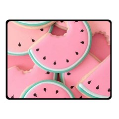 Aesthetic Cute Kawaii Watermelon Fleece Blanket (small) by Perong