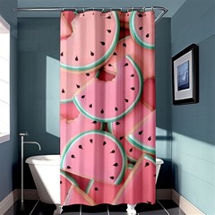 Aesthetic Cute Kawaii Watermelon Shower Curtain 36  X 72  (stall)  by Perong