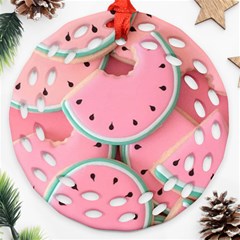 Aesthetic Cute Kawaii Watermelon Ornament (round Filigree)