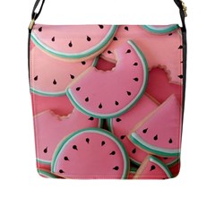 Aesthetic Cute Kawaii Watermelon Flap Closure Messenger Bag (l) by Perong