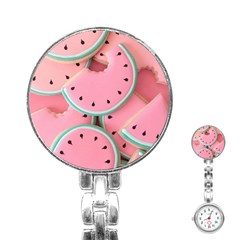 Aesthetic Cute Kawaii Watermelon Stainless Steel Nurses Watch