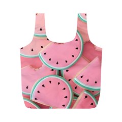 Aesthetic Cute Kawaii Watermelon Full Print Recycle Bag (m) by Perong