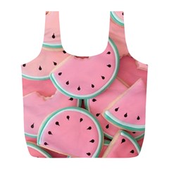 Aesthetic Cute Kawaii Watermelon Full Print Recycle Bag (l) by Perong