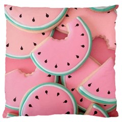 Aesthetic Cute Kawaii Watermelon Standard Premium Plush Fleece Cushion Case (one Side) by Perong