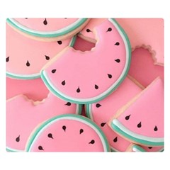 Aesthetic Cute Kawaii Watermelon Two Sides Premium Plush Fleece Blanket (kids Size) by Perong