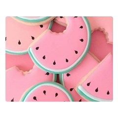 Aesthetic Cute Kawaii Watermelon Two Sides Premium Plush Fleece Blanket (large) by Perong