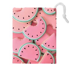 Aesthetic Cute Kawaii Watermelon Drawstring Pouch (4xl) by Perong