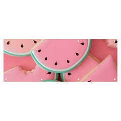 Aesthetic Cute Kawaii Watermelon Banner And Sign 8  X 3  by Perong