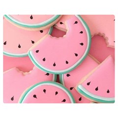 Aesthetic Cute Kawaii Watermelon Premium Plush Fleece Blanket (medium) by Perong