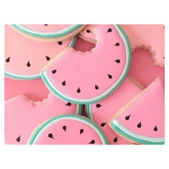 Aesthetic Cute Kawaii Watermelon Two Sides Premium Plush Fleece Blanket (baby Size) by Perong