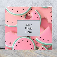 Aesthetic Cute Kawaii Watermelon White Wall Photo Frame 5  X 7  by Perong