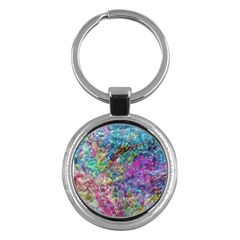 Abstract Candies Key Chain (round) by kaleidomarblingart