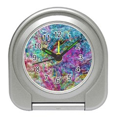 Abstract Candies Travel Alarm Clock by kaleidomarblingart