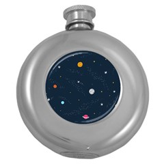 Space Nasa Galaxy Round Hip Flask (5 Oz) by Perong