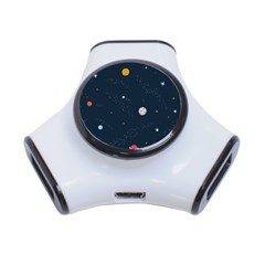 Space Nasa Galaxy 3-port Usb Hub