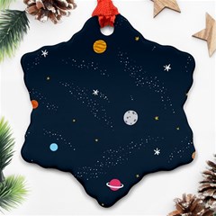 Space Nasa Galaxy Snowflake Ornament (two Sides)