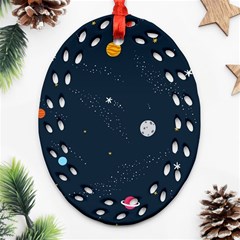 Space Nasa Galaxy Ornament (oval Filigree)