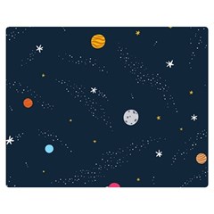 Space Nasa Galaxy Two Sides Premium Plush Fleece Blanket (teen Size) by Perong