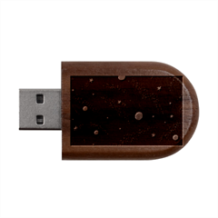 Space Nasa Galaxy Wood Oval Usb Flash Drive