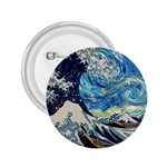 The Great Wave Of Kanagawa Painting 2.25  Buttons Front