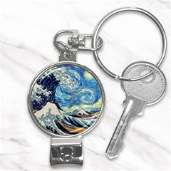 The Great Wave Of Kanagawa Painting Nail Clippers Key Chain by Perong