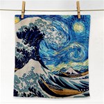 The Great Wave Of Kanagawa Painting Face Towel Front