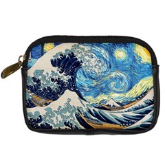 The Great Wave Of Kanagawa Painting Digital Camera Leather Case by Perong