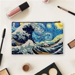 The Great Wave Of Kanagawa Painting Cosmetic Bag (Medium) Back