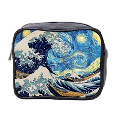 The Great Wave Of Kanagawa Painting Mini Toiletries Bag (two Sides) by Perong