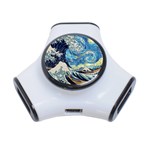 The Great Wave Of Kanagawa Painting 3-Port USB Hub Front