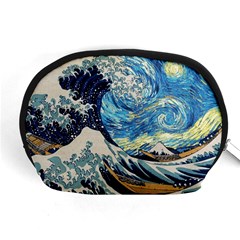 The Great Wave Of Kanagawa Painting Accessory Pouch (medium) by Perong