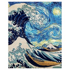 The Great Wave Of Kanagawa Painting Drawstring Bag (small)