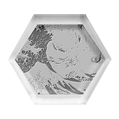 The Great Wave Of Kanagawa Painting Hexagon Wood Jewelry Box by Perong