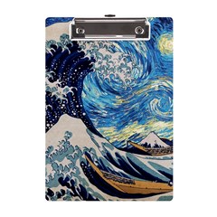 The Great Wave Of Kanagawa Painting A5 Acrylic Clipboard by Perong