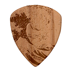 The Great Wave Of Kanagawa Painting Wood Guitar Pick (set Of 10) by Perong