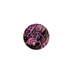 Pink Browning Deer Glitter Camo 1  Mini Buttons