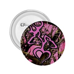 Pink Browning Deer Glitter Camo 2.25  Buttons