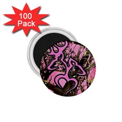 Pink Browning Deer Glitter Camo 1.75  Magnets (100 pack) 