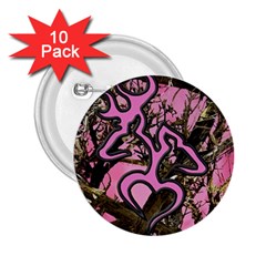 Pink Browning Deer Glitter Camo 2.25  Buttons (10 pack) 