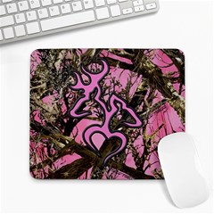 Pink Browning Deer Glitter Camo Large Mousepad by Perong