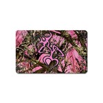 Pink Browning Deer Glitter Camo Magnet (Name Card) Front