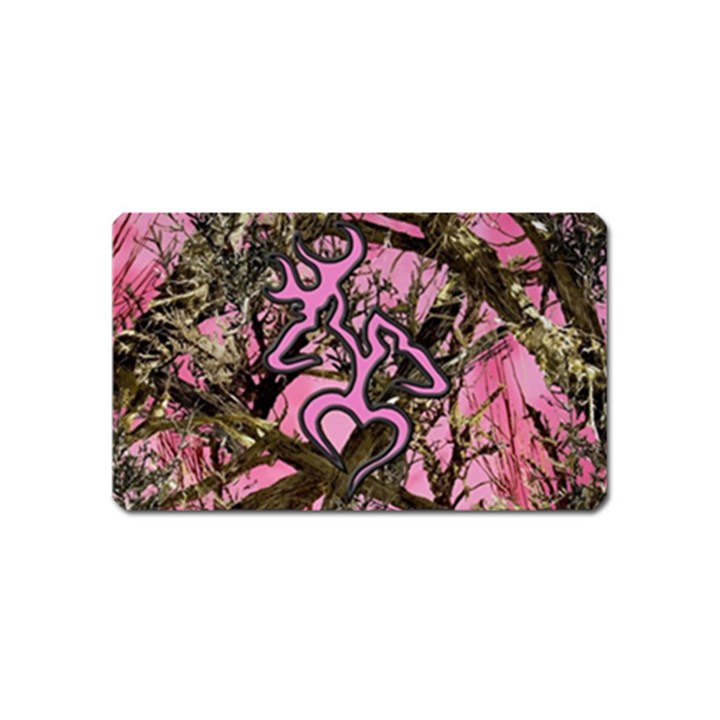 Pink Browning Deer Glitter Camo Magnet (Name Card)