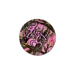 Pink Browning Deer Glitter Camo Golf Ball Marker