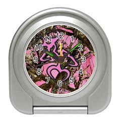 Pink Browning Deer Glitter Camo Travel Alarm Clock